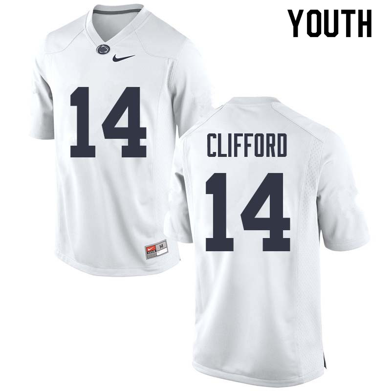 Youth #14 Sean Clifford Penn State Nittany Lions College Football Jerseys Sale-White